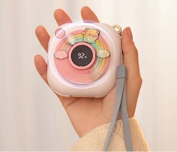 Hand Warmer Cartoon Style Business Style Winter Heater with Type C Lightning Charger 2 in 1 Power Bank